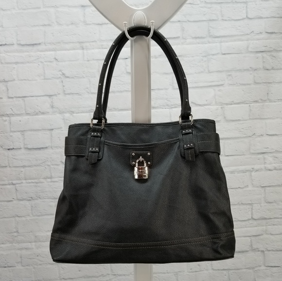 Relic Handbags - Relic Black Faux Leather Tote Purse Handbag